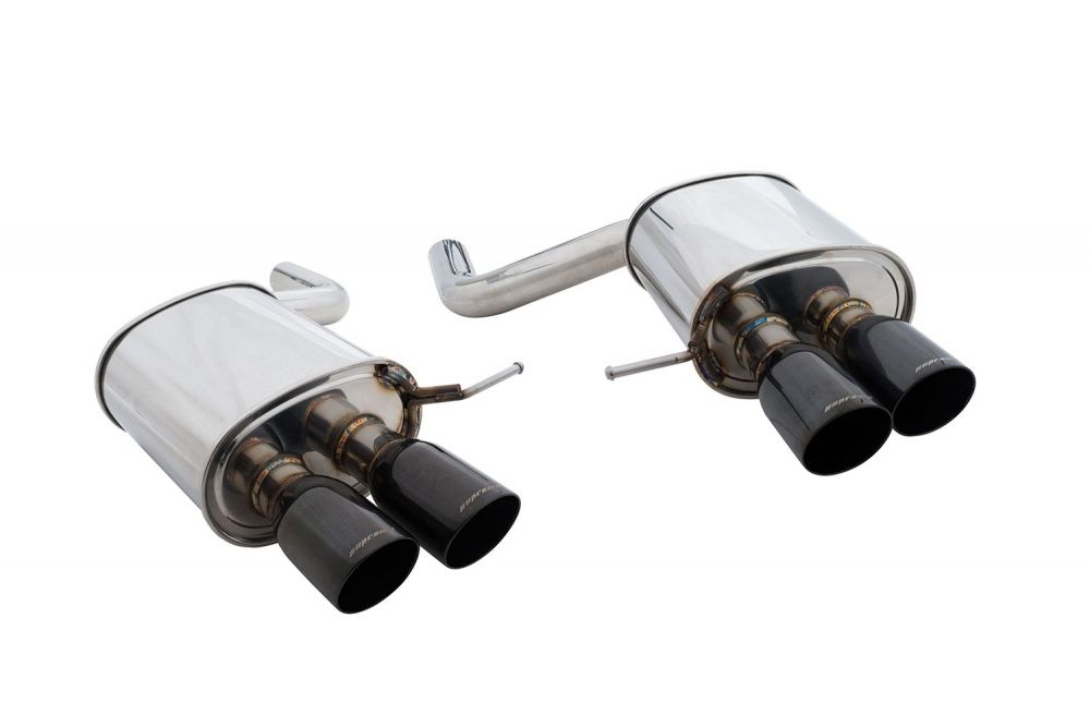 Megan Racing BMW F10 11-17 (535i w/ M-Sport Bumper) - Supremo Exhaust System - Black Chrome Rolled Tips - MR-ABE-BF10V2-BC-RR+RL