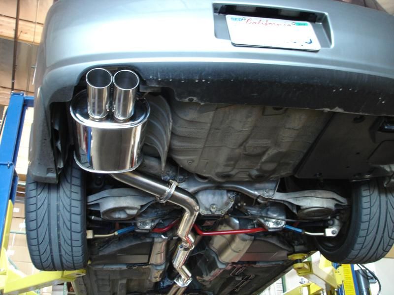 Megan Racing Exhaust System for Infiniti G35 Sedan 2003-2006 (RWD Only) Dual 3" Stainless Rolled Tips - MR-CBS-IG034D-R+M