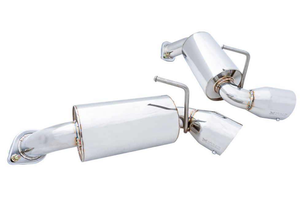 Megan Racing Cat-Back Exhaust System for 2009+ Nissan 370Z - Stainless Steel, Rolled Tip, 3" Piping MR-CBS-N7Z09-DS-R + MR-CBS-N7Z09-DS-M