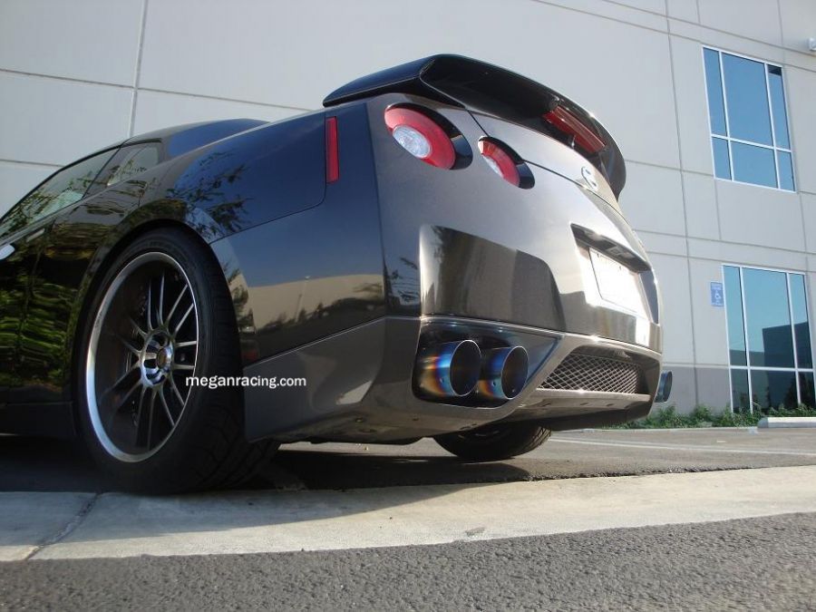Megan Racing Cat Back Exhaust System Nissan GTR R35 2009+ - Blue Titanium Tips - OE-RS (MR-CBS-NR35T-R + MR-CBS-NR35T-M)