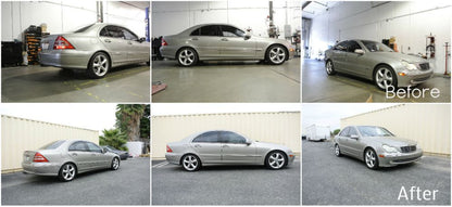 Megan Racing Lowering Springs RWD for 2001-2005 Mercedes Benz C-Class SAE 9254 Cold Wound Steel Powder-Coated Finish