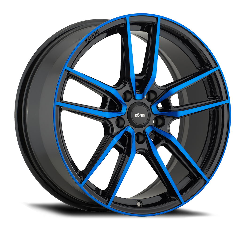 Konig Myth Wheel Gloss Black W/ Blue Tinted Clearcoat 16x7.5 +43 5x114.3