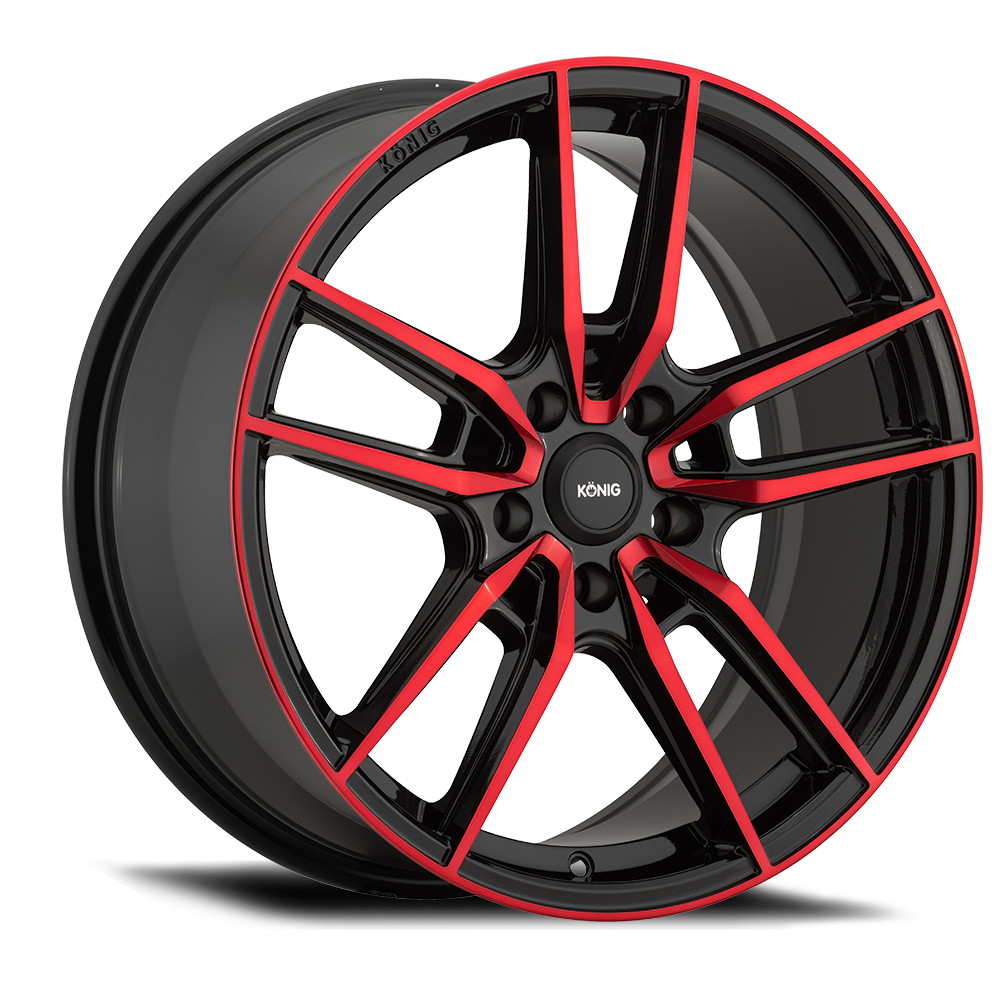 Konig Myth Wheel Gloss Black W/ Red Tinted Clearcoat 17x8 +43 5x114.3