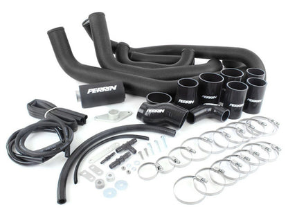 Perrin Front Mount Intercooler Black Boost Tubes / Black Silicone WRX *Discontinued