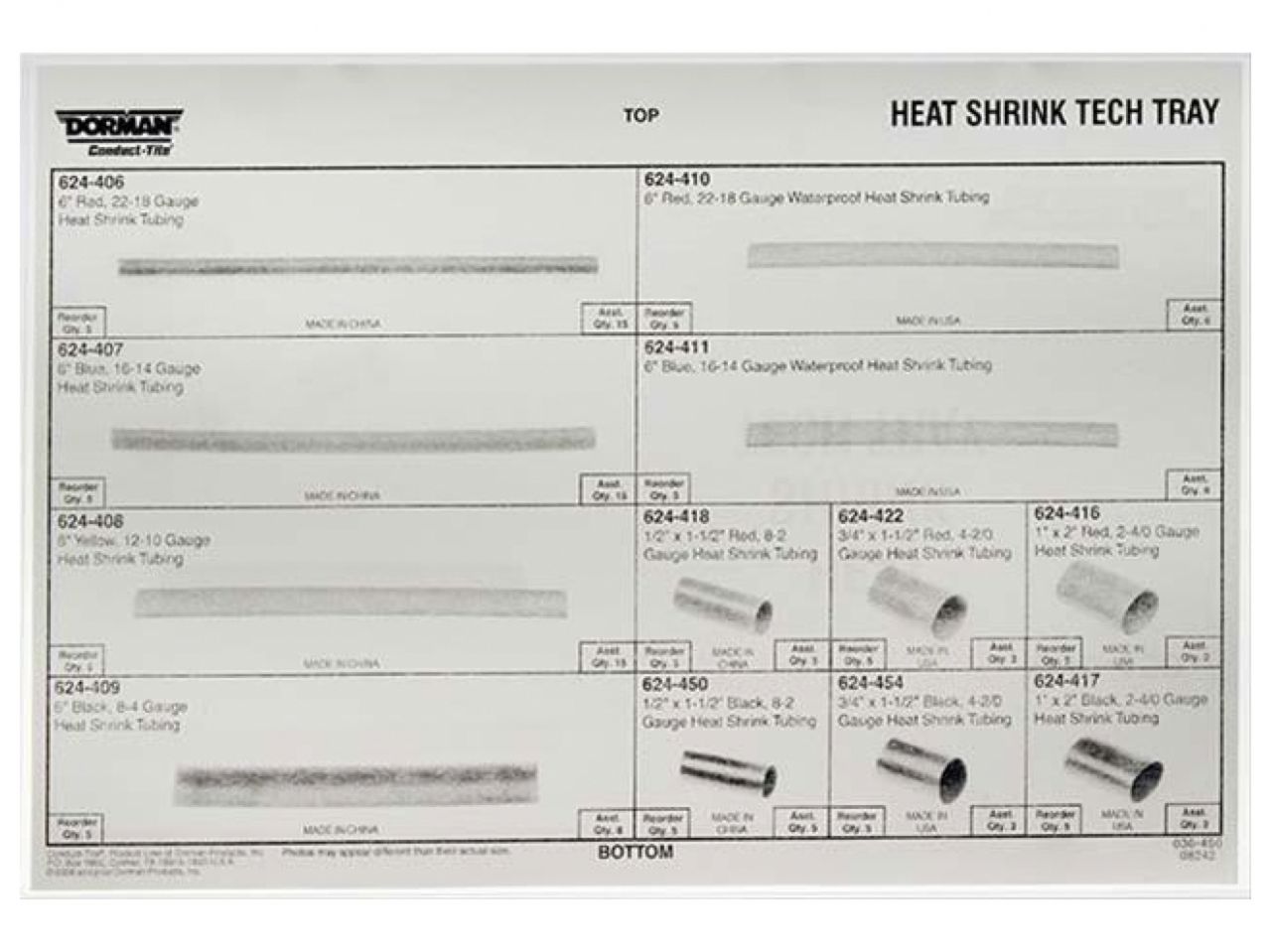 Dorman Autograde Heat Shrink Tubing Assortment 85 Piece Kit with Storage Tray 030-450