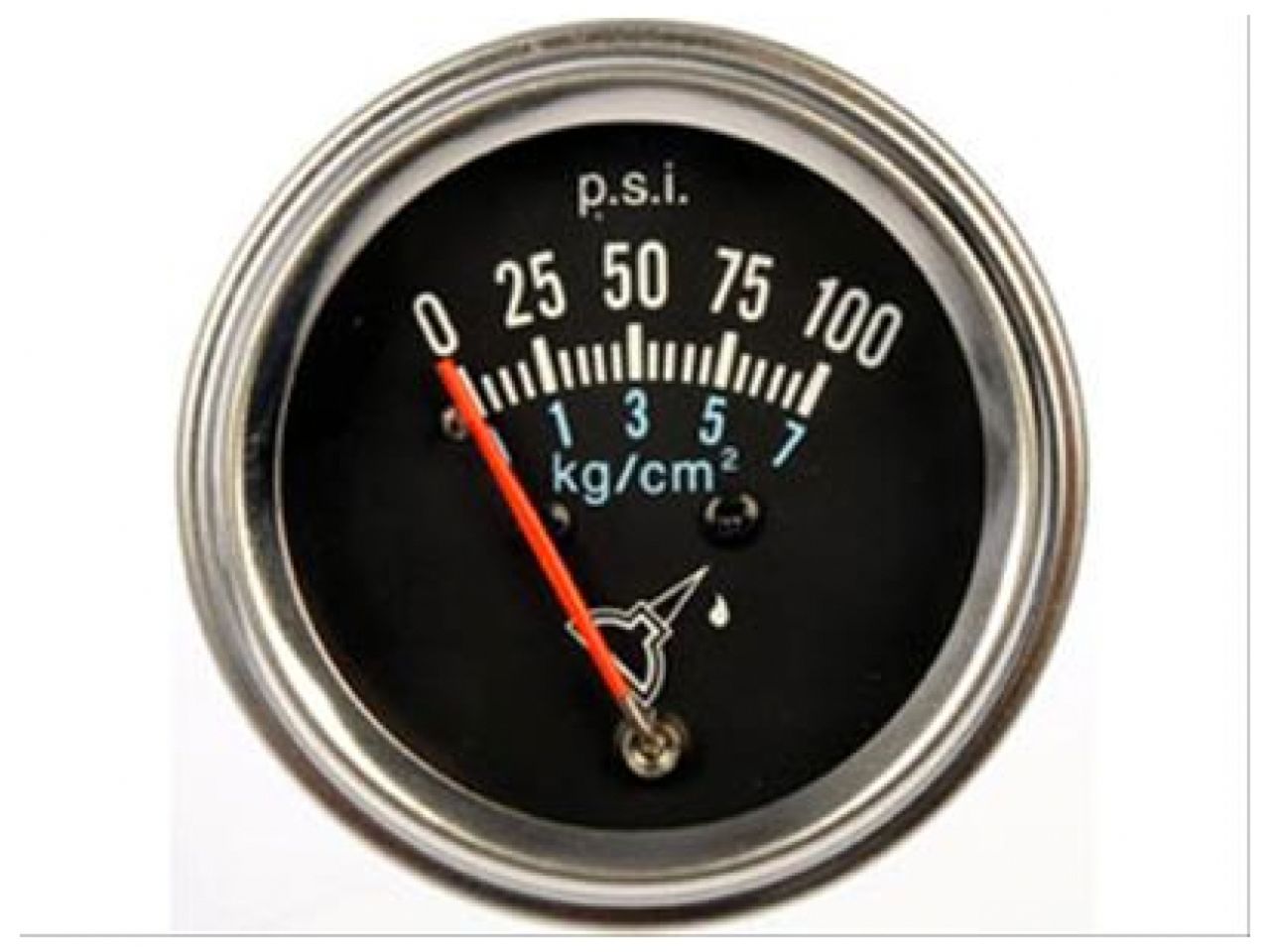 Dorman Gauge, Analog, Oil Pressure, 0-100 psi, 2 5/8 in., Black Face, Chrome