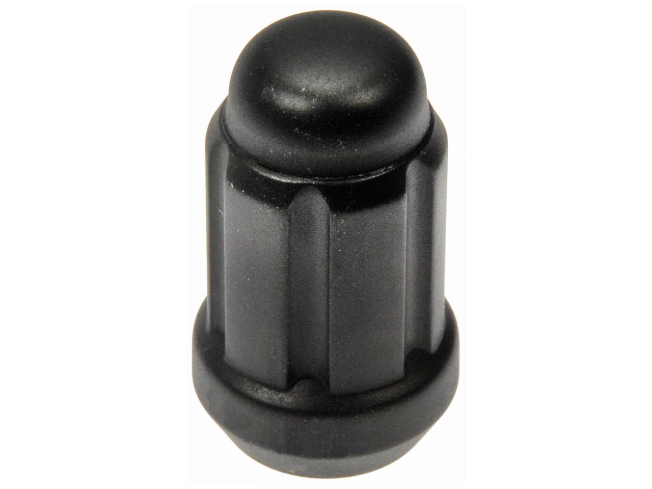 Dorman Lug Nuts, Steel, Matte Black Chrome, Conical Seat, Spline Drive, 12mm