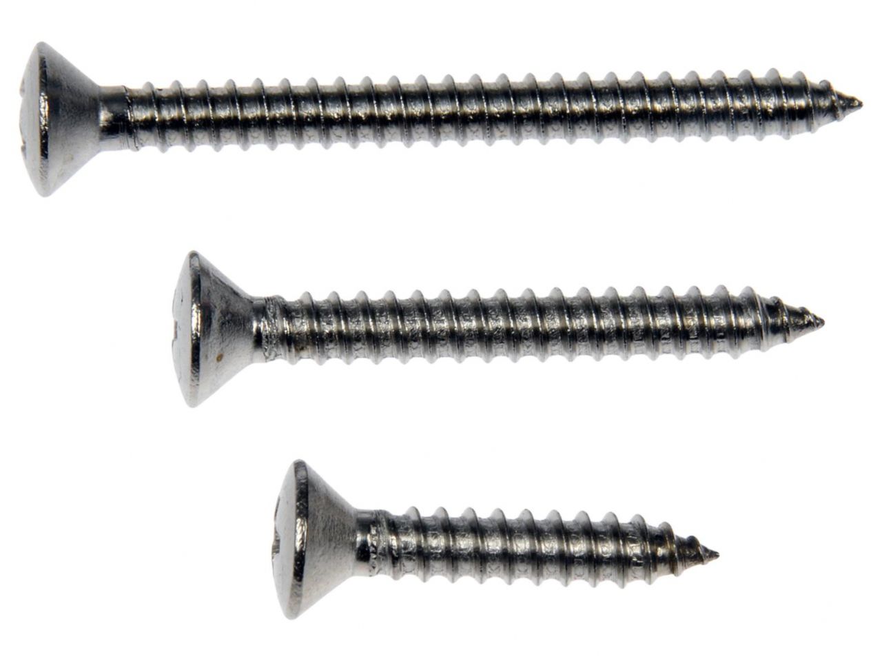 Dorman Self Tapping Screws; No.10 X 1 In, 1-1/2 In., 2 In.