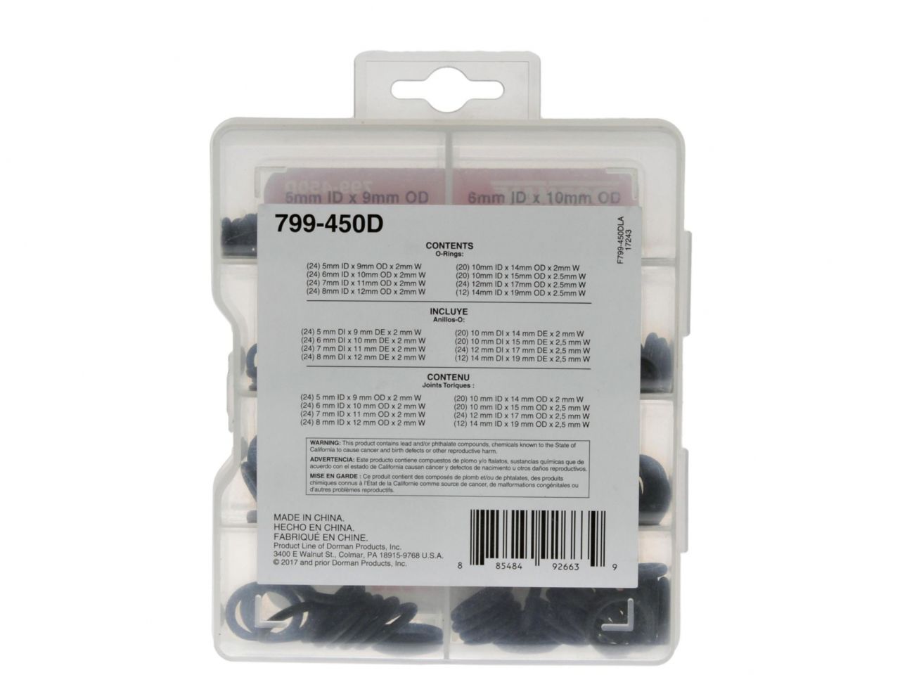 Dorman Pro Pack Metric O-Rings - 172 Pieces