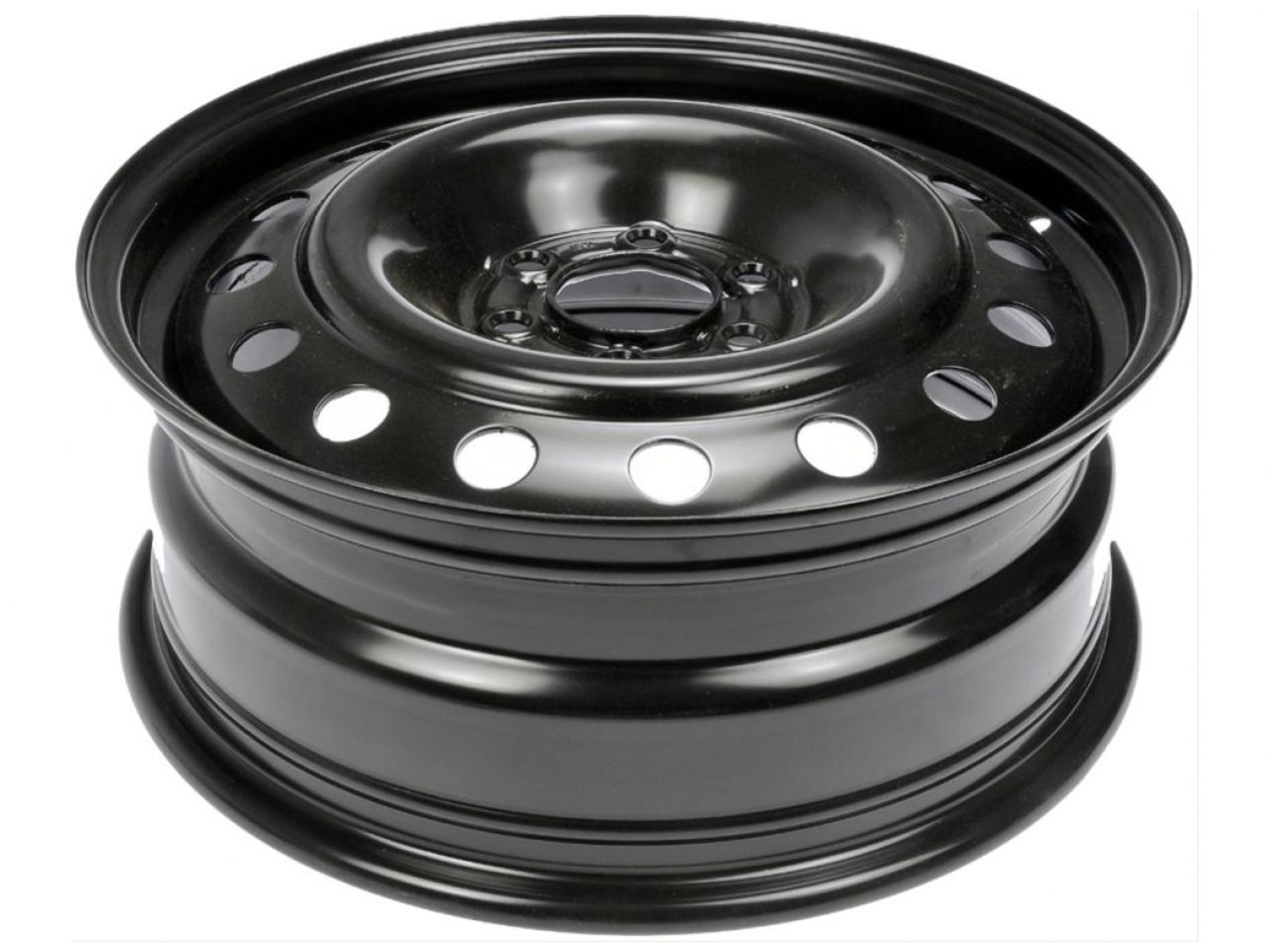 Dorman Wheel, Replacement, Steel, Gloss Black, 17 in. x 6.5 in., 6 x 115mm