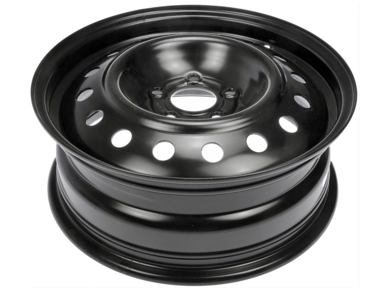 Dorman Wheel, Replacement, 16 in. x 6.0 in., Steel, Black, Gloss, 5 x 108mm B