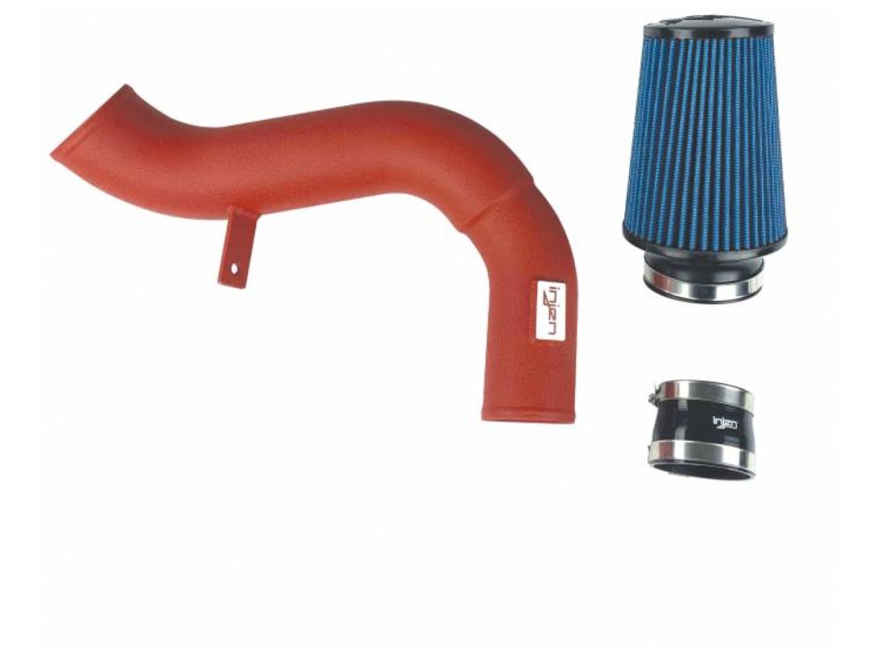 Injen Wrinkle Red Short Ram Cold Air Intake System with SuperNano-Web Dry