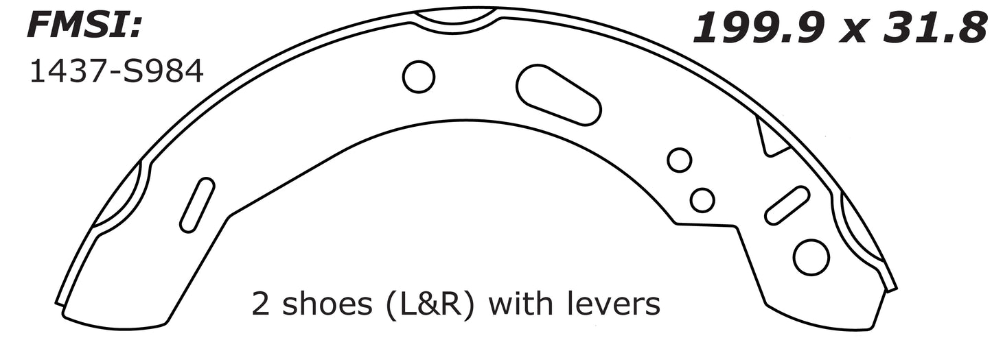 Porterfield Brake Shoes for 2012 FORD FIESTA- Rear Drum