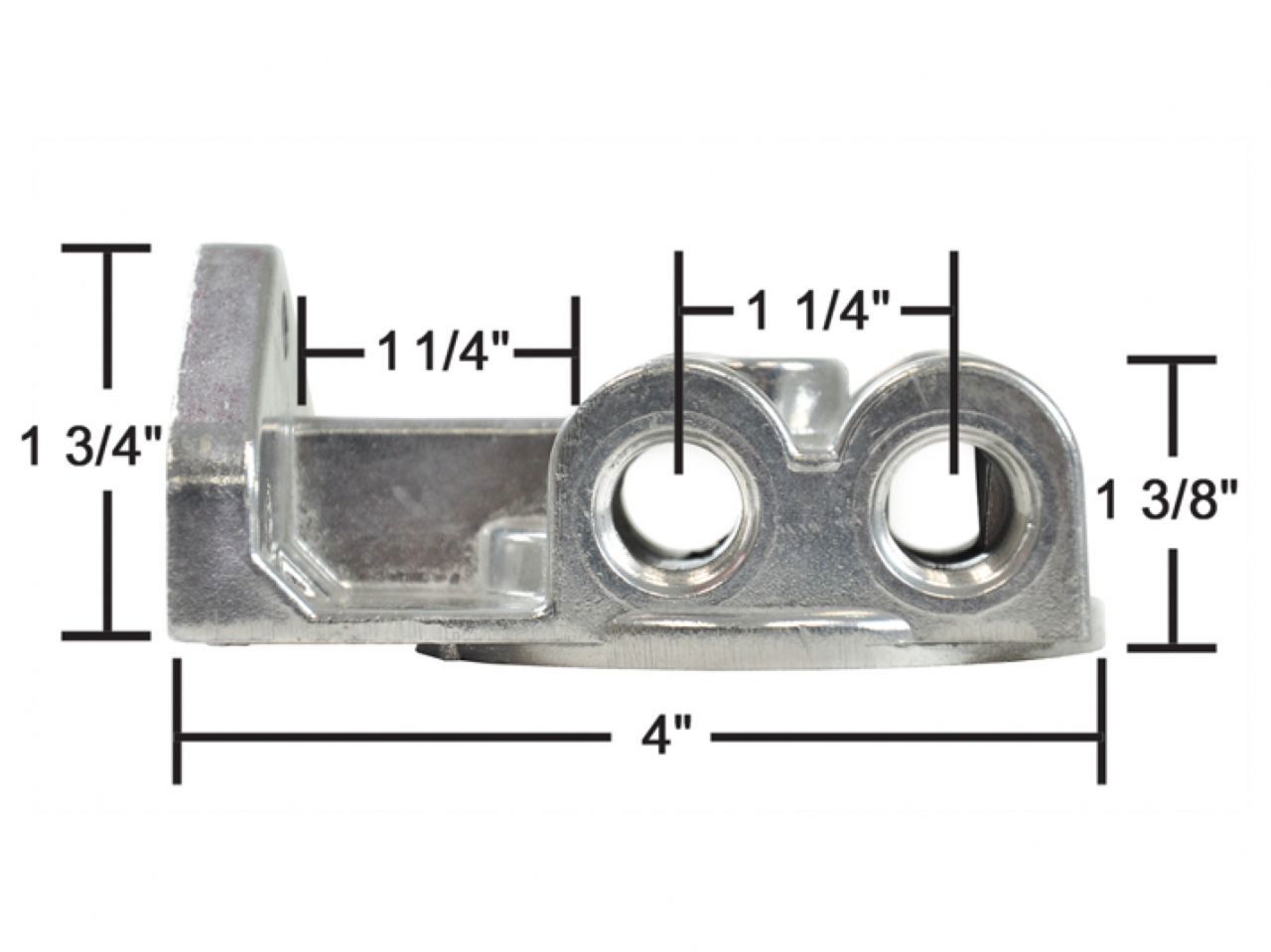 Derale Single Side-Ports Filter Mount w/ 3/4"-16 Filter Thread Kit (3/8 NPT)