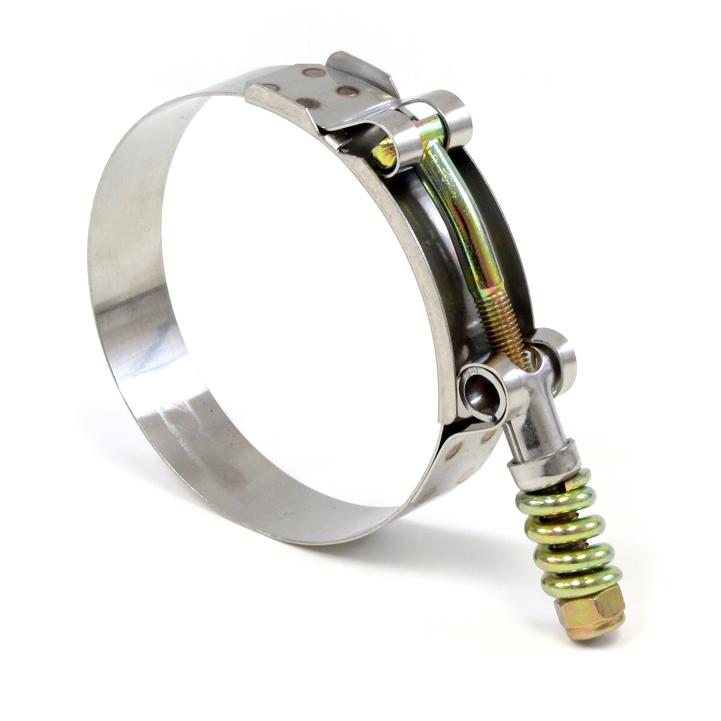 HPS Performance Products HPS Stainless Steel Spring Loaded T-Bolt Hose Clamp SAE 44 for 2" ID hose - Effective Size: 2.25"-2.56"