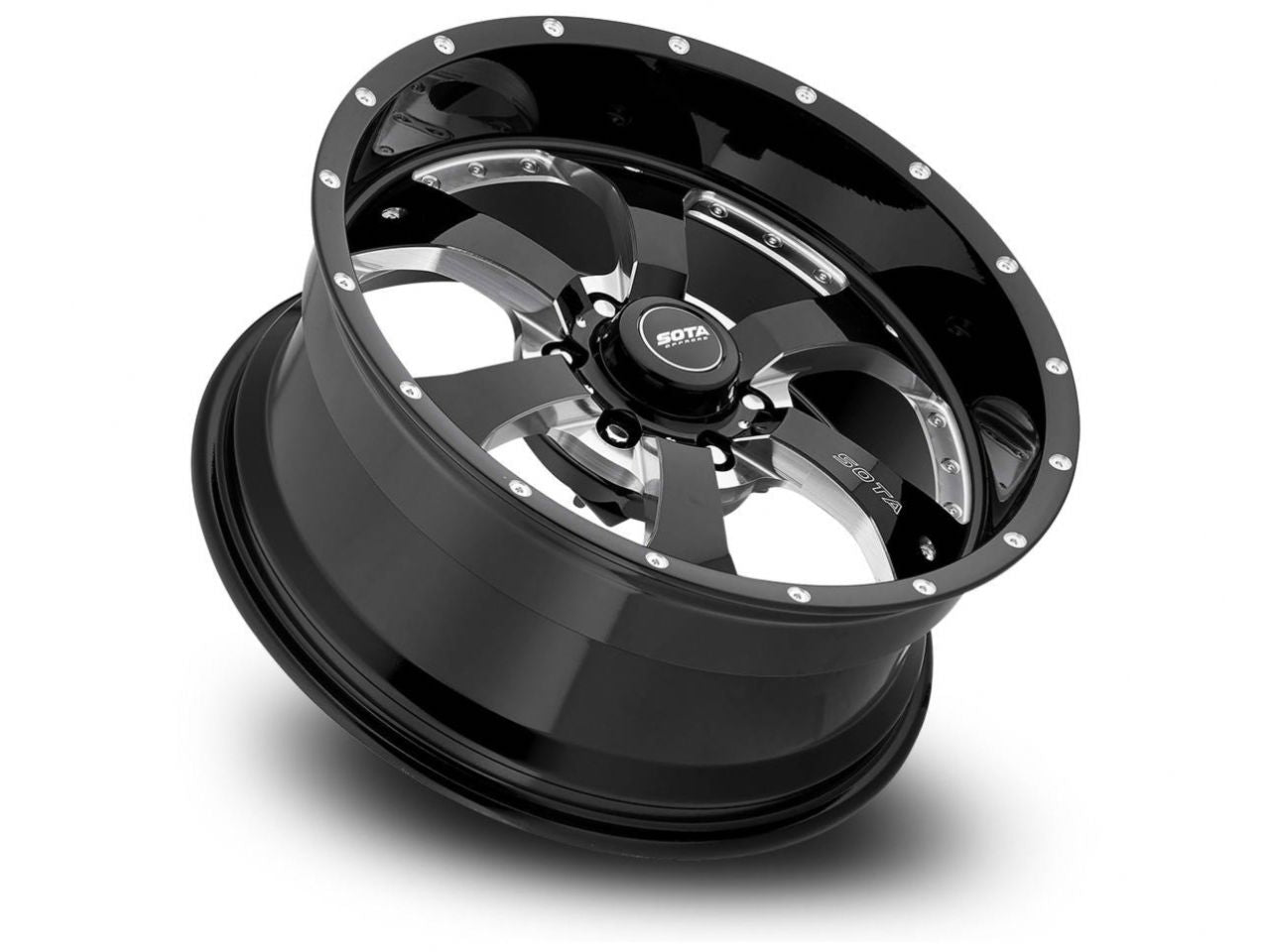 SOTA Death Metal Novakane 6 22x9.5 6x5.5 0mm (Black Milled)