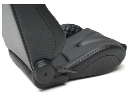 Corbeau Sportline RRS Black Vinyl Carbon Vinyl