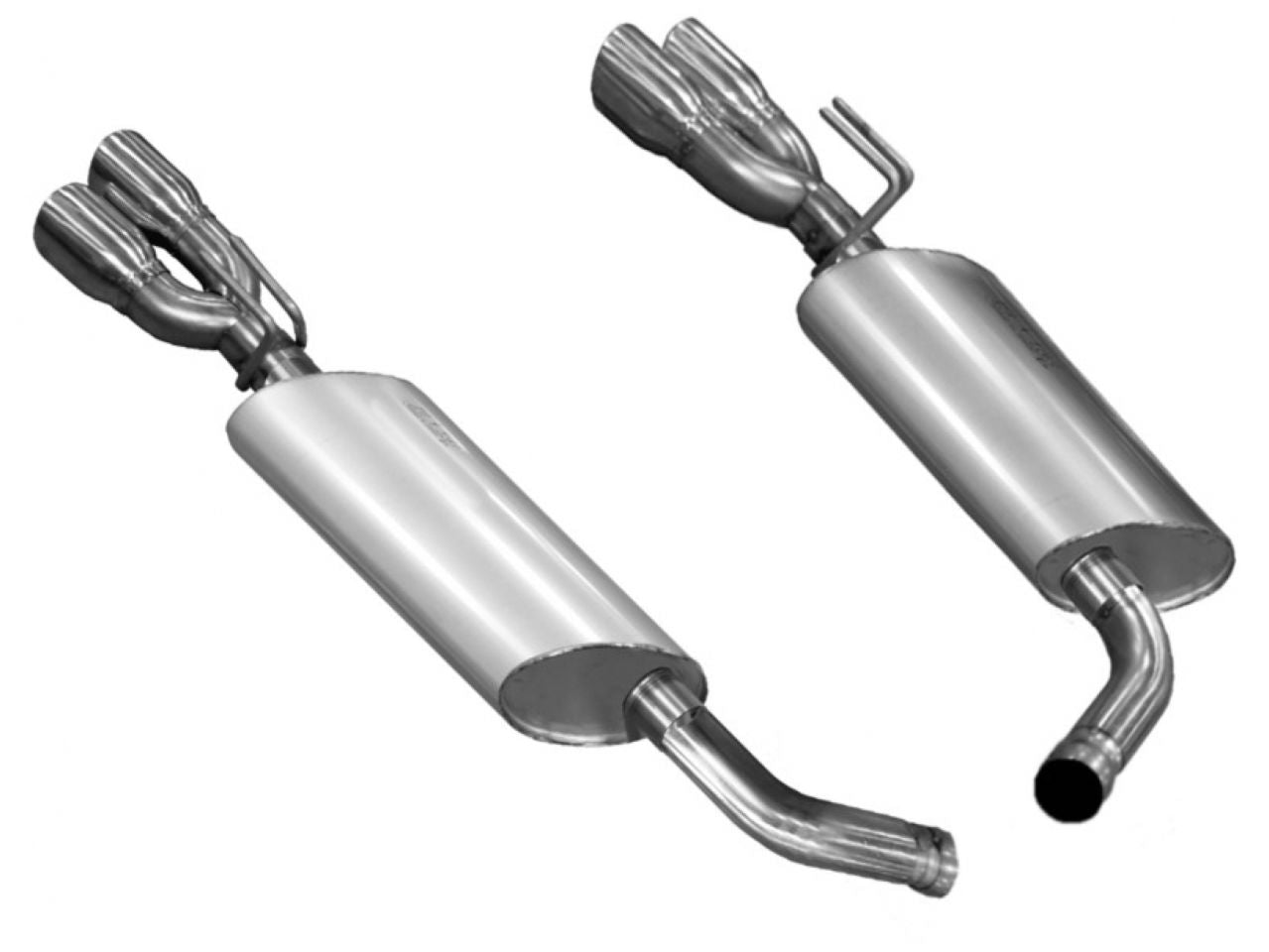 Kooks Axleback Exhaust.Polished Oval Race Mufflers