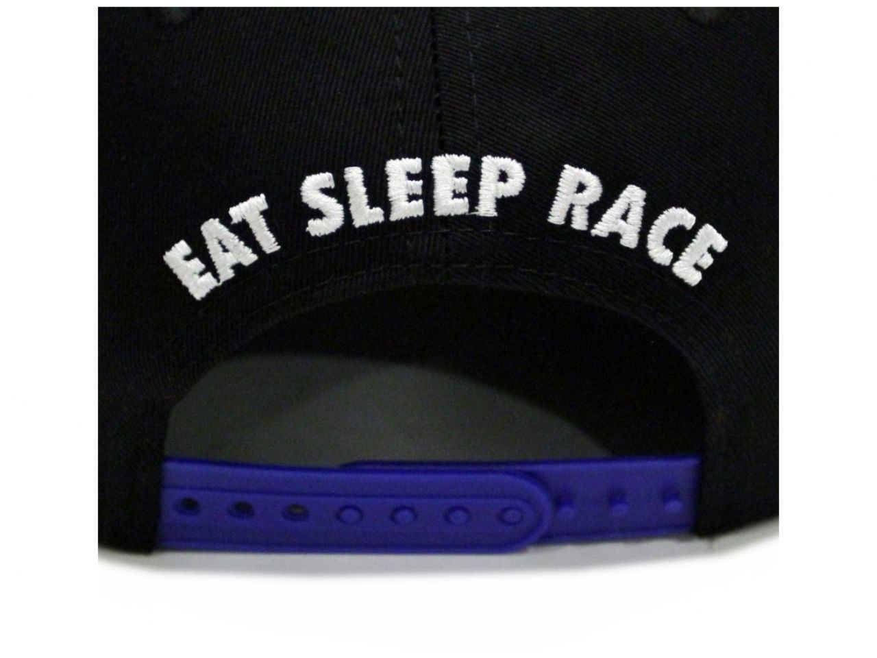 Eat Sleep Race Black/Blue Turbo Wing Snapback Hat