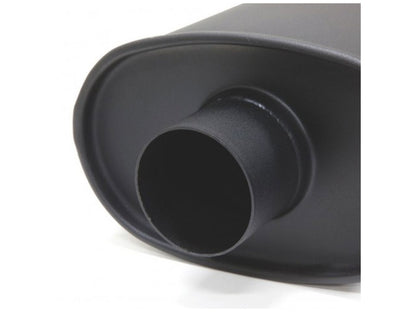 BLOX Racing 2.5in Stainless Steel SL Sport Muffler w/ Double Wall Slant Cut Tip -