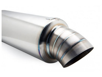 BLOX Racing Universal Full Stainless Steel, 3" Street Muffler, Turndown Tip