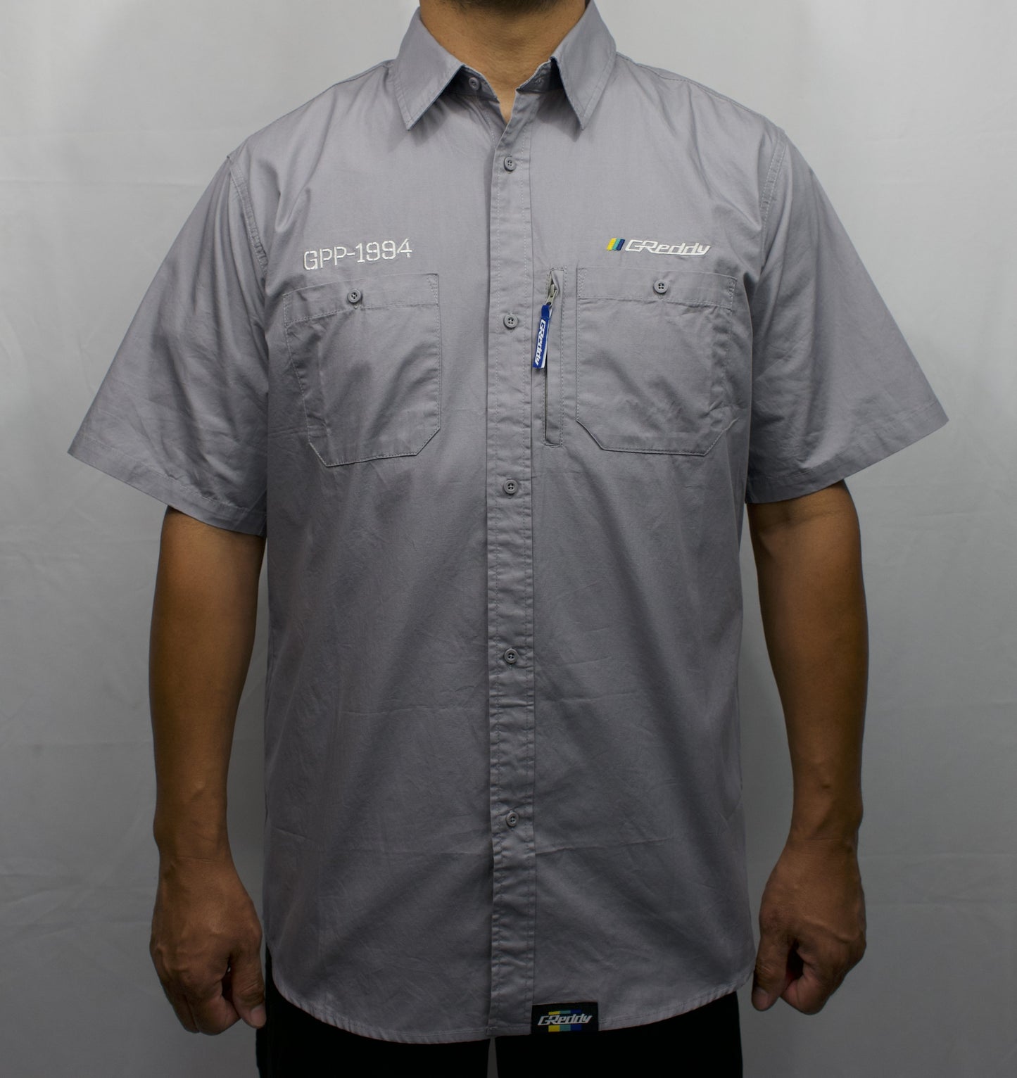 Boost Brigade GReddy Mechanic's Button-up Shirt 2.0 - Grey