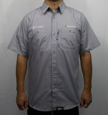 Boost Brigade GReddy Mechanic's Button-up Shirt 2.0 - Grey