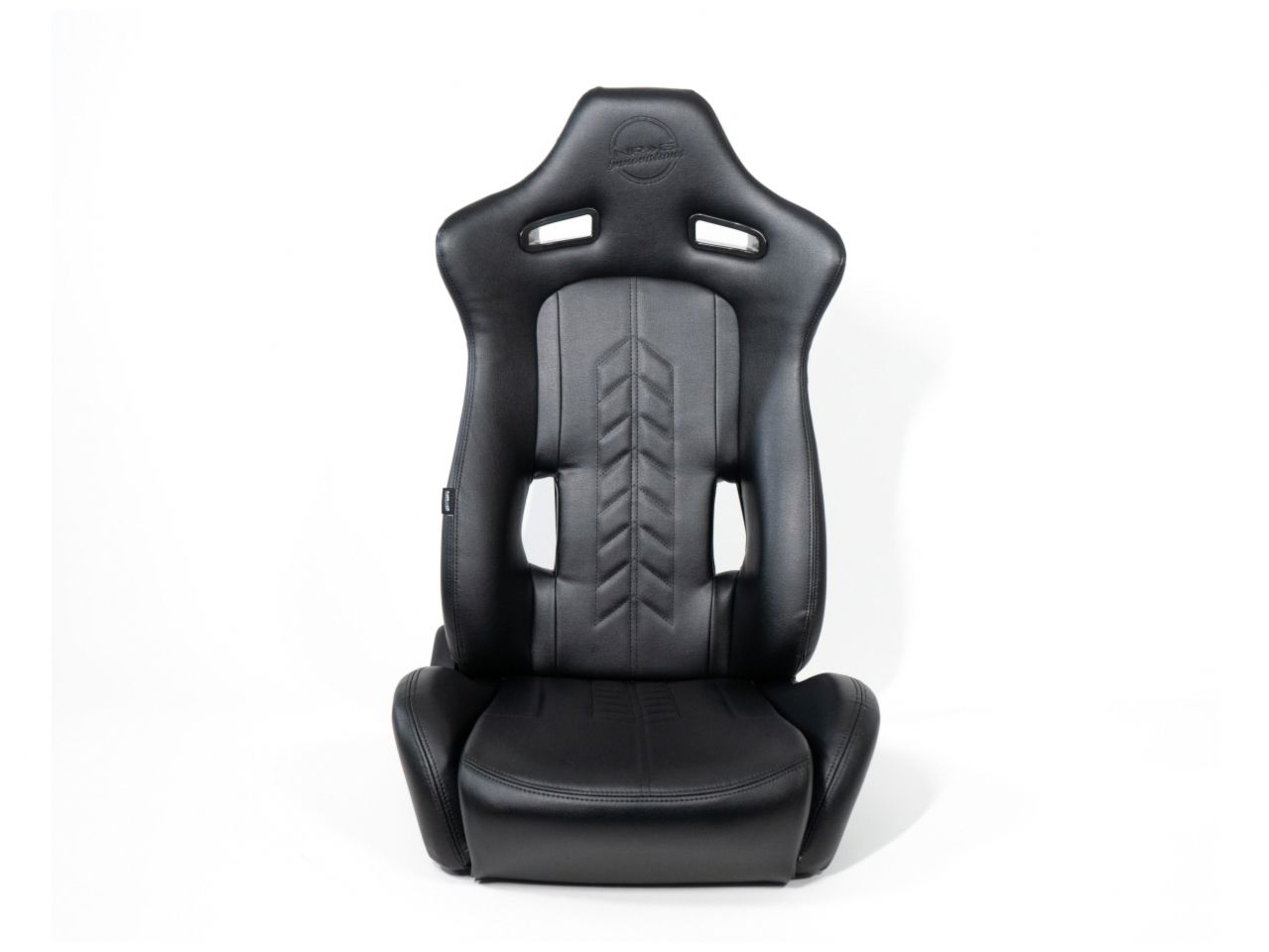 NRG "The Arrow"  Sports Vinyl Seat Black w/ Black Stitch plus Pressed