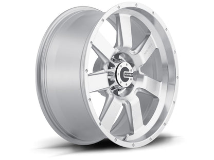 Mamba M14 17x9 6X139.7 ET12 Machined Face Silver / Drill Holes