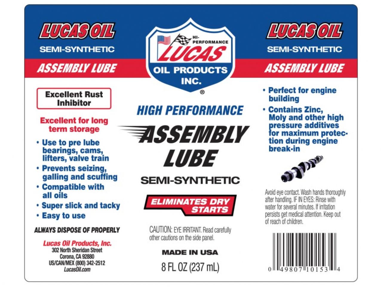 Lucas Oil Assembly Lube/12x1/8 Ounc