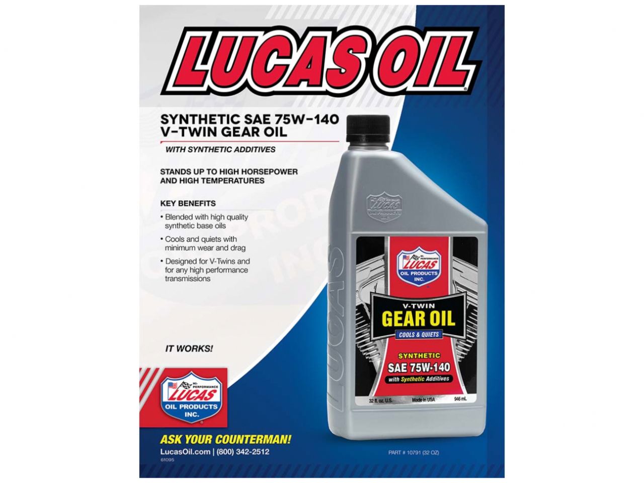 Lucas Oil Synthetic SAE 75W-140 V-T