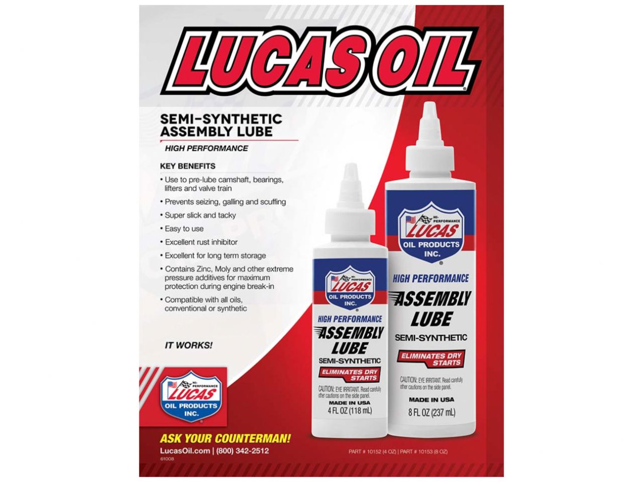 Lucas Oil Assembly Lube/12x1/4 Ounc